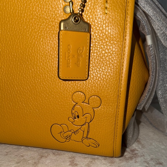 Coach Yellow Satchel with Mickey Mouse Design - Picture 2 of 5